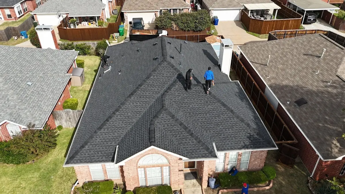 Slate & Tile Roof Repair work in progress on a Orange City property